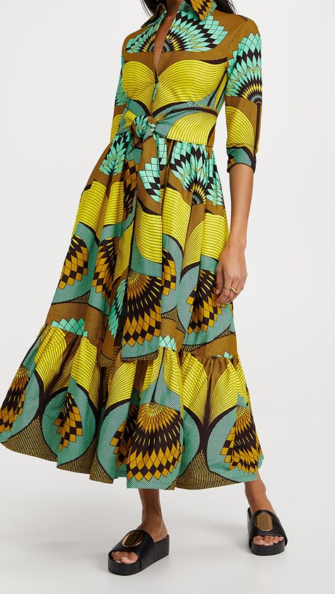 SIKA Shirt Dress | SHOPBOP Ghana Style, Women's Maxi Dresses, African Print Dress Designs, African Print Dress, Elbow Length Sleeve, Womens Maxi Dresses, Fall Trends, African Print, Maxi Dresses