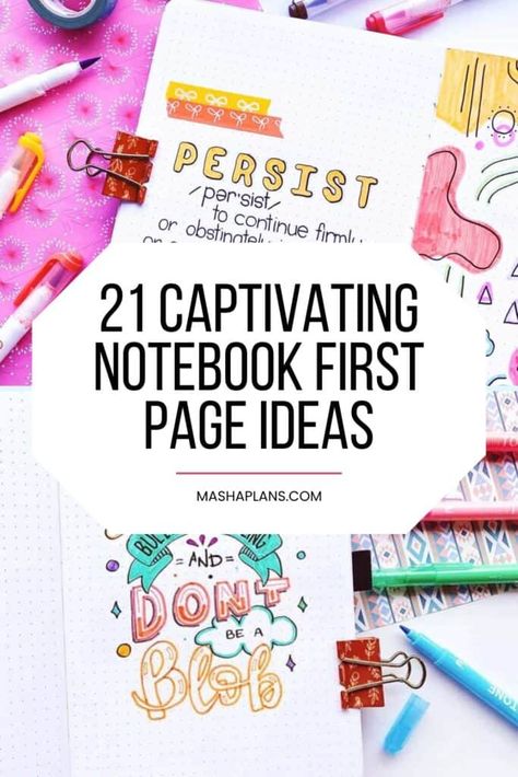 Jumpstart your Bullet Journaling journey with these 21 captivating notebook first page ideas! Get inspired and create the perfect notebook first page idea that expresses your unique style. Click now to get started! Notebook First Page Ideas, Notebook First Page, First Page Ideas, Bullet Journal First Page, Ballet Journal, Bullet Journal Month, Student Christmas Gifts, Bullet Journal How To Start A, Bible Study Journal