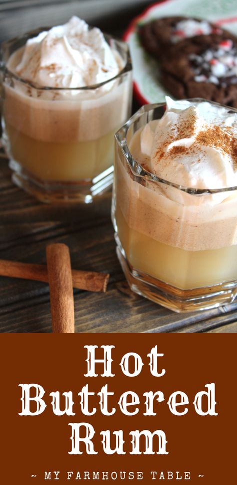 Hot Buttered Rum Batter Recipe - My Farmhouse Table Hot Butter Rum Mix With Ice Cream, Hot Buttered Rum Recipe With Ice Cream, Hot Buttered Rum Batter, Buttered Rum Recipe, Hot Buttered Rum Mix, Diy Holiday Gift Ideas, Easy Food Gifts, Hot Buttered Rum Recipe, Ice Cream Diy