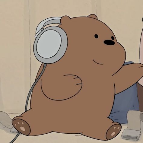 Happy Profile Picture, Pfp Grunge, Bear Pfp, Teddy Bear Sitting, Ice Bear We Bare Bears, Lazy Bear, Aesthetic Profile Picture Cartoon Soft, Bear Sitting, Pfp Kpop