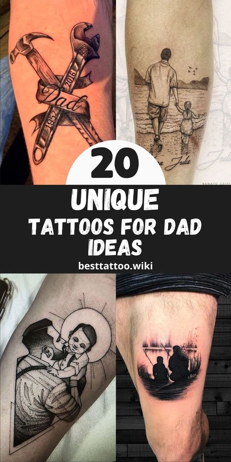 Honor your fatherhood journey with our collection of 20 inspirational tattoos for dad in 2024. Celebrate the bond between father and child with unique ink designs that capture the essence of parenthood. From heartfelt memorials to joyful tributes, these tattoos for dad are a testament to the love and dedication of fathers everywhere. Tattoos For Fathers With Daughters, Father Daughter Memorial Tattoos, Daughters Tattoo For Father, Kid Tattoos For Dad, Tattoos For Dads With Kids, Child Tattoo Ideas For Dad, Kids Tattoo For Dad, Tattoos For Dads With Daughters, Tattoo Dad Memorial