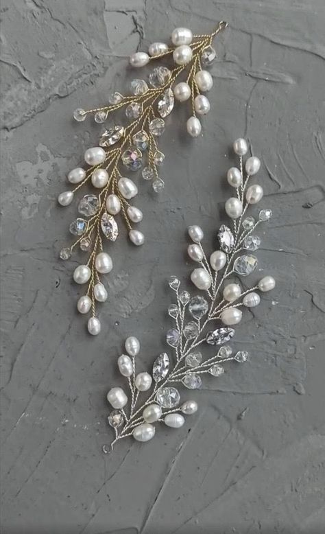 Diy Pearl Hair Accessories, Hair Jewelry Diy, Ear Cuff Diy, Diy Hair Accessories Tutorial, Accessories Tutorial, Pearl Hair Accessories, Hair Accessories Tutorial, Hair Accessories Diy, Wedding Jewelery