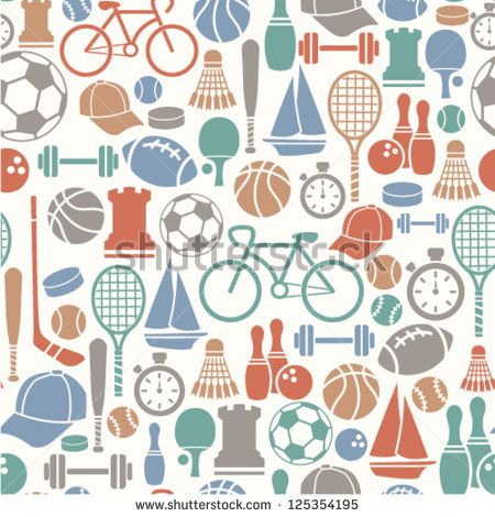 Sport Pattern Stock Photos, Images, & Pictures | Shutterstock Sport Poster Design, Boys Pattern, Sport Illustration, Sport Icon, Pattern Images, Print Inspiration, Pattern Illustration, Free Clip Art, Free Illustrations