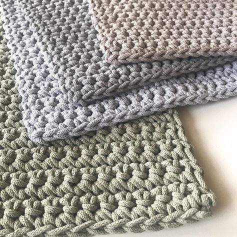 Crochet Placemats Set of 4 / Modern Farmhouse Decor / Handmade Table Clothes / Birthday Gift / Many Sizes Crochet Plaid Placemats, Crochet Rectangle Placemat, Farmhouse Placemats Crochet, Cotton Yarn Crochet Placemats, Crochet Mats Table Placemat, Handmade Placemats, Table Clothes, Crochet Placemats, Scandi Boho