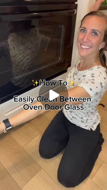 Courtney | Cleaning Tips & Hacks | Easy DIY on Instagram: "Out of sight, out of mind? Not anymore! Time to tackle grime between the glass on your oven door!   Here’s how to do it:   -use duct tape to hold inside, handle and front together  -unscrew the two bolts (mine were star shaped so I used my drill) -place towel or blanket underneath just in case  -carefully lift off duct tap from the inside part (it will spring up! So be prepared!!) -clean inside •used my steamer to loosen gunk •sprayed @thepinkstuff.usa all purpose cleaner  •wipe with a paper towel or disposable cleaning brush (you’re going to want to throw whatever you use away!) •clean glass with @spraywayclean and wipe with microfiber cloth  -gently put pieces back together (it should already be lined up because of the tape!) -sc Clean Between Glass Oven Door, How To Clean The Inside Glass Of An Oven, Clean Self Cleaning Oven, How To Clean The Glass On Oven Door, Cleaning Oven Glass Door, How To Clean Between Glass On Oven Door, Oven Window Cleaning, Oven Glass Cleaning Hacks, How To Clean Inside Of Oven