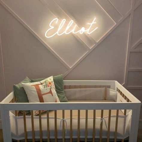 #NeonSignNames #NeonInspiration #NeonSigns #BrightIdeas Personalized Led Sign, Neon Custom Sign, Led Name Sign Bedroom, Neon Name Sign Nursery, Name Lights Wall, Arlo Bed, Light Up Name Sign, Name Neon Light, Led Name Sign