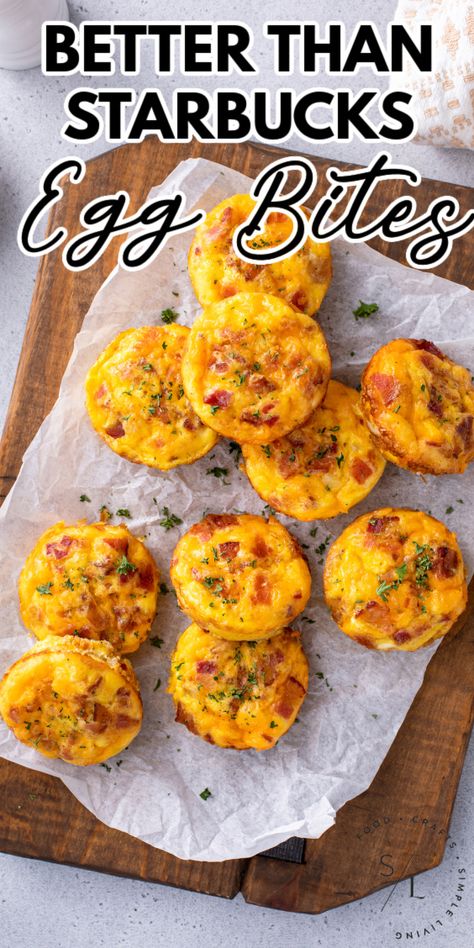 Eggs Bites, Starbucks Egg Bites, Egg Bites Recipe, Breakfast Bites, Salad Pasta, Egg Muffins, Egg Bites, Breakfast Meal Prep, Breakfast Recipes Casserole