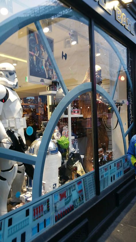 Star Wars window display created by Visobelle Displays Scotland Star Wars Window Display, Star Wars Window, Gifts For Ladies, Lego Display, Highland Cows, Retail Windows, Hand Crafted Cards, Ladies Gents, Shop Fronts