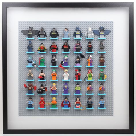 Ikea Lego, Lego Display Ideas, Lego Hacks, Minifigure Display, Lego Minifigure Display, Lego Frame, Lego Bedroom, Ikea Pictures, Lego Knights