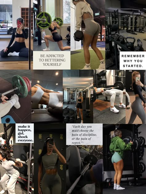 Workout, Fitness Motivation, Inspiration Board Gym Workouts Vision Board, Gym Workout Vision Board, 2024 Vision Board Aesthetic Fitness, Gym Body Vision Board, Gym Vision Board Wallpaper, Athletic Vision Board, Exercise Vision Board Pictures, Gym Motivation Vision Board, Abs Vision Board