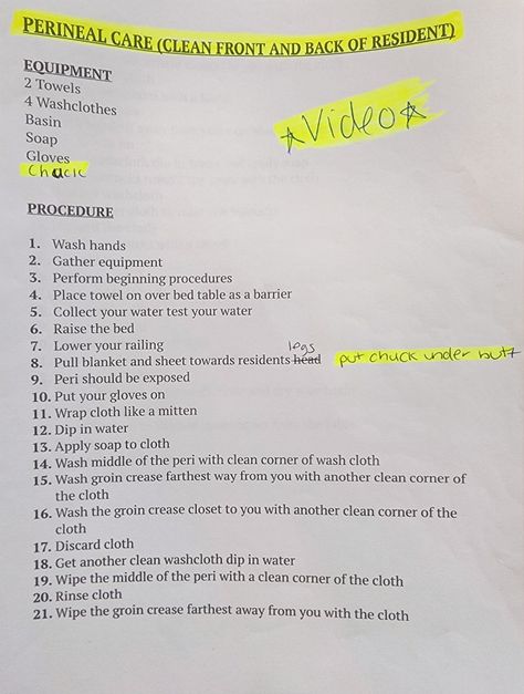 Cna Notes, Cna Skills Test, Cna Study Guide, Cna Training, Perineal Care, Nursing School Studying Cheat Sheets, Er Tech, Cna School, Np School