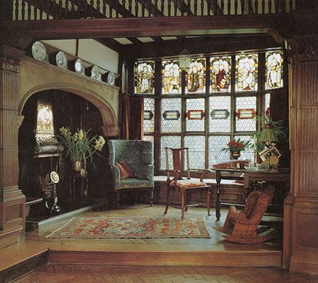 Arts and Crafts Movement | William Morris Gothic Mansion, English Manor Houses, English Country Decor, English Decor, English Country Style, English Manor, Art And Craft Design, Arts Crafts Style, English Art