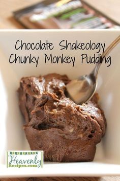 Ya’ll I’m becoming an expert at making these Shakeology Recipes! Ok….maybe not an expert, but, I’m enjoying creating my own recipes! This Chunky Monkey Pudding was born when I was having a sweet craving. So I reached for my “go to” ingredients and came up with this delicious treat! I had just got done eating...Read More » Shakeology Pudding, Shakeology Dessert Recipes, Shakeology Desserts, Chocolate Shakeology Recipes, 21 Day Fix Desserts, Frozen Pudding, Easy Pudding, 21 Day Fix Snacks, Fixate Recipes