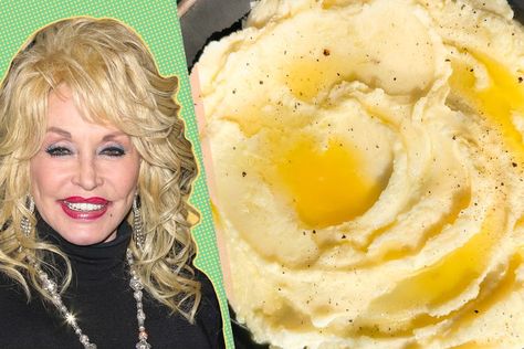 Dolly Parton’s Mashed Potatoes Are on My Holiday Menu This Year (It Should Be on Yours, Too!) Dolly Parton Cocktail, Holiday Potatoes, Dolly Wood, Sunday Meals, Yummy Veggies, Celebrity Recipes, Potato Rice, Vegetables Recipes, Potato Recipes Side Dishes