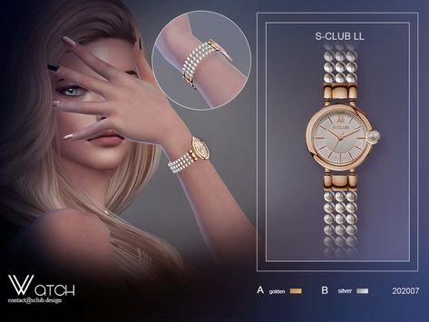 S-Club LL ts4 watch 202007 Sims 4 Cc Assesories, Ts4 Cc Jewelry, The Sims 4 Accessories Cc, Sim4 Mods, The Sims 4 Pack, Sims Accessories, Cc Accessories, Lotes The Sims 4, Sims Download