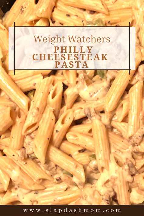 My love for cheesesteaks didn't stop when I started Weight Watchers. I did, however, have to find a Weight Watchers-friendly alternative, and that's exactly what I achieved with this Philly Cheesesteak Pasta recipe! It's a must-try. 🧀 #pasta #cheesesteak #phillycheesesteak #recipes #slapdashmom #weightloss #recipeideas #recipesharing #recipeoftheweek #weightwatchersworks #weightwatchersfamily #weightwatchersonline #weightlosssupport #weightlosshelp Quick And Easy Dinner Recipes For Family Busy Mom Healthy, Weight Watchers Dinners For Families, Weight Watchers Kid Friendly Recipes, Weight Watchers Philly Cheese Steak, Weight Watcher Meal Prep Ideas, Dinner Ideas Weight Watchers, Weight Watchers Casserole Recipes Easy, Philly Cheese Pasta, Weight Watchers Low Carb Recipes