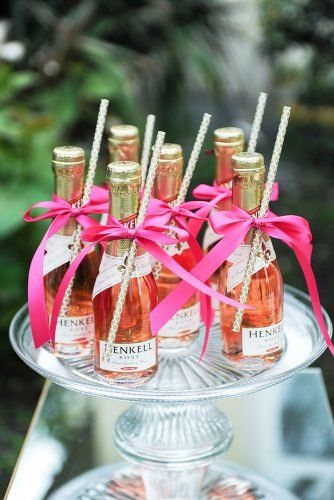 Diy Barbie Party, But First Champagne, Practical Wedding Favors, Barbie Party Ideas, Summer Wedding Guest Dress, Mini Champagne Bottles, Bridal Shower Party Favors, Champagne Party, Mini Champagne