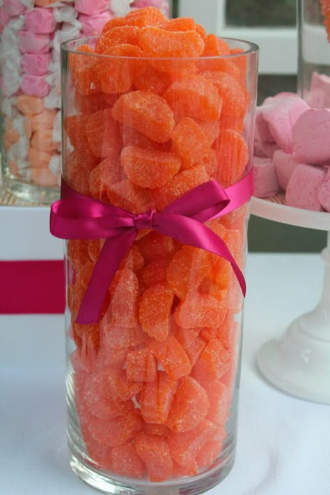 Pink And Orange Party Table Decorations, Orange Pink And Gold Party, Graduation Party Ideas Bright Colors, Pink And Orange Party Ideas, Pink And Orange Cookies, Pink And Orange Party Decor, Hot Pink And Orange Party Decorations, Pink And Orange Party Decorations, Pink And Orange Party Theme