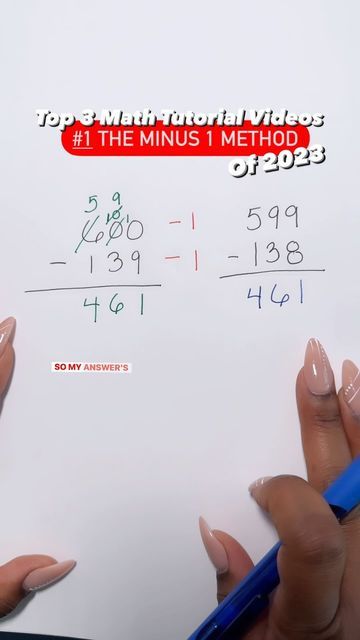 Math Tutor on Instagram: "Top 3 Math Tutorial Videos of 2023! #1 The Minus 1 Method... ready to make the math math in 2024?! We love how this strategy blows our minds. 🤯 It is a great way to of showing our kiddos that subtraction is just finding the difference between two numbers. The beauty in what we do is we get to teach our students so many cool methods. While many students have no problem solving by regrouping, for others it absolutely helps for them to see it another way and still get the conceptual idea of finding the ‘Difference! Just a reminder, the minus 1 method specially works for when you are subtracting across zeros. Let us know in the comments if you found this you have seen this in action or if this is your first time. Oh and we don’t want to gatekeep in 2024 so be Subtracting Across Zeros, Math Tutorials, Math Strategies, Math Tutor, Just A Reminder, Show Us, Problem Solving, It Works, Mindfulness