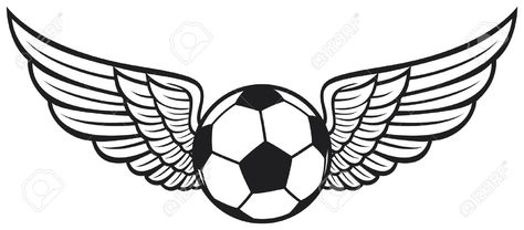 Angel Wings Tattoo Sleeve, Soccer Ball Tattoo, Angel Wing Arm Tattoo, Soccer Tattoos, Football Tattoo, Ball Tattoo, 4 Tattoo, Arm Band Tattoo, Soccer Tips