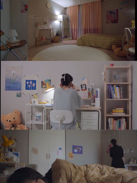 Kdrama Room Decor, Movie Bedroom, Study Desk Decor, Student Room, Twenty Twenty, Dekorasi Kamar Tidur, Study Room Decor, Cozy Room Decor, Minimalist Room