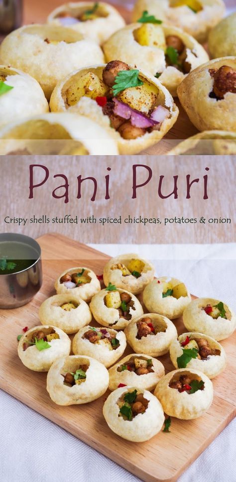 Pain Puri Recipe, Pani Puri Filling Recipe, Pan Puri, Indian Tapas, Coriander Dressing, Potato Filling Recipe, Easy Indian Appetizers, Indian Sides, Indian Thanksgiving