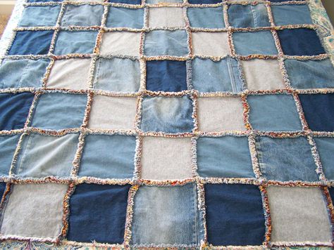 Denim and Sunflowers Rag Quilt Throw 56" x 56" Fun throw blanket made from denim fabric and soft flannel. This rag quilt style throw has many shades of blue denim. The back is beautiful sunflowers on bronze blocks along with brown and denim blocks.  This quilt is both durable and soft. Use it at home or take it to an outdoor event! Each rag quilt is unique and handmade with love.   **Quilt was washed (without detergent) and dried once to begin the ragging process **Machine wash cold, tumble dry on low **The first couple of washes you will get lots of loose threads which is part of the ragging      process **All my items are made in a smoke free home  This quilt is finished and ready to ship. Please check back often, as new unique quilts will be added to my shop! Beautiful Sunflowers, Love Quilt, Unique Quilts, Rag Quilt, Outdoor Event, Throw Quilt, Soft Flannel, Denim Fabric, Handmade With Love