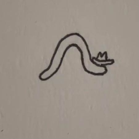 Worm Doodle, Odd Tattoos, Arm Doodles, Worm Tattoo, Lil Doodles, Funny Tattoo, Dinosaur Tattoos, Doodle Books, Goofy Drawing