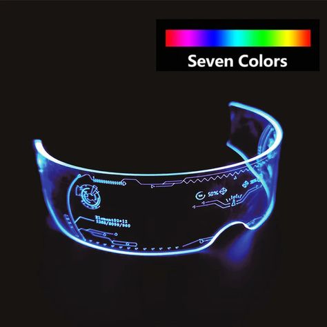 Colorful Luminous Glasses 7 Mode Adjustable Led Light Up Goggles For Bar Ktv Christmas Halloween Cyberpunk Party Prop Decoration - Glow Party Supplies - AliExpress Halloween Cyberpunk, Light-up Costume Accessories For Halloween, Luminous Glasses, Led Luminous Glasses, Cyberpunk Goggles, Cyberpunk Led Glasses, Led Glasses, Led Gloves, Glow Party Supplies