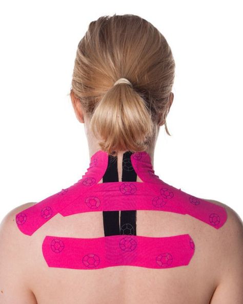 K Tape, Kinesio Tape, Kt Tape, Kinesio Taping, Stiff Neck, Yoga For Back Pain, Upper Back Pain, Kinesiology Taping, Muscles In Your Body