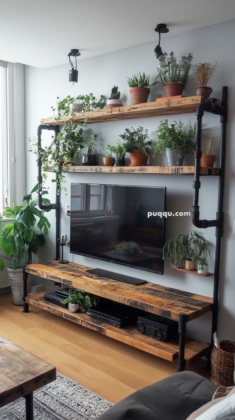 DIY Woodworking Projects to Build at Home Homemade Wood Furniture, Wood And Metal Furniture Design Ideas, Diy Floor Shelf, Pipe Furniture Diy, Easy Woodworking Projects For Beginners, Woodworking Projects For Beginners, Carpentry Projects, Diy Woodworking Projects, Metal Furniture Design