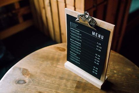 Amazon.com: Menu, Clipboard, Table Menu, Stand Menu, Wooden Menu, Menu Holder, Retail Sign, Bar Menu, Menu Cover, Menu Board, Guest Book, Menu Folder: Handmade Menu Board Restaurant, Table Top Display Stand, Wooden Clipboard, Menu Stand, Appetizer Menu, Digital Menu, Menu Holders, Wood Store, Menu Boards