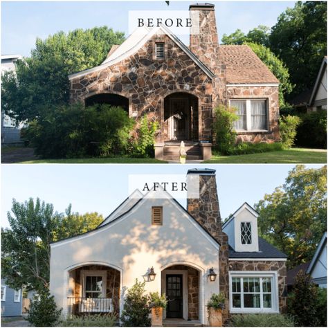 Brick House Exterior Makeover, Joanna Gaines Decor, Fixer Upper House, House Makeovers, House Before And After, Home Exterior Makeover, Exterior Renovation, We Buy Houses, Brick Exterior House