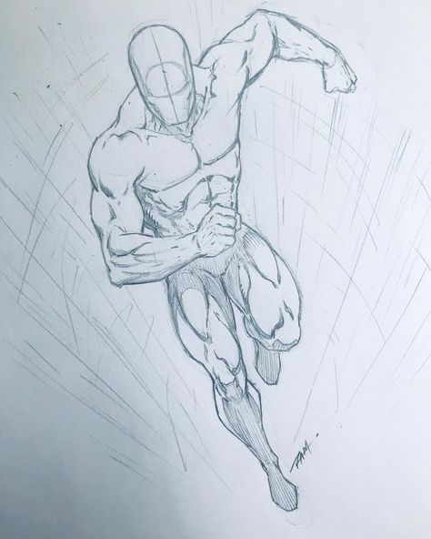 More comic art pose practice! Who is your favorite and fastest superhero? 🤔 #drawing #comics #pose #sketch #running #actionpose #comicart… Punching Pose Drawing, Punching Pose, Superhero Sketches, Running Drawing, Pose Practice, Figure Drawing Tutorial, Male Art Reference, Drawing Comics, Drawing Superheroes