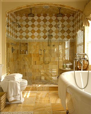 very sharp honey onyx master bathroom Honey Onyx Bathroom, Wood Terrace, Onyx Bathroom, Elegant Bathrooms, Colored Tiles, Amazing Showers, Bathroom Oasis, Perfect Bathroom, Fantasy Homes