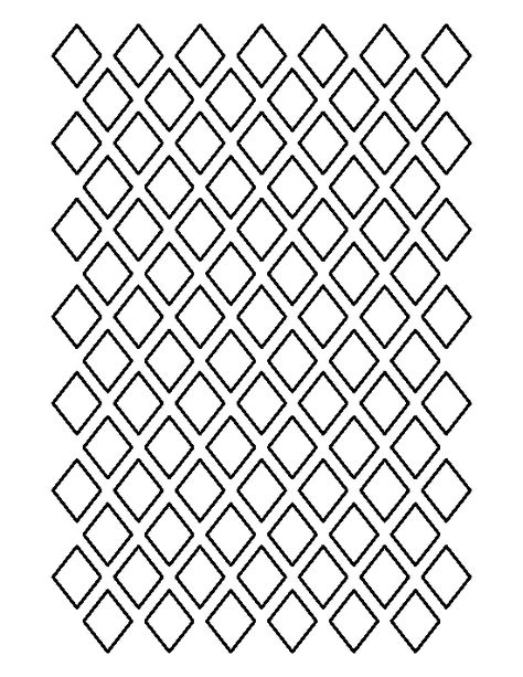 1 inch diamond pattern. Use the printable outline for crafts, creating stencils, scrapbooking, and more. Free PDF template to download and print at http://patternuniverse.com/download/1-inch-diamond-pattern/ Diamond Stencil Templates, Printable Outline, Diamond Shape Pattern, Diamond Template, Diamond Pattern Design, Geometric Stencil, Printable Shapes, Shape Templates, Stencils Printables