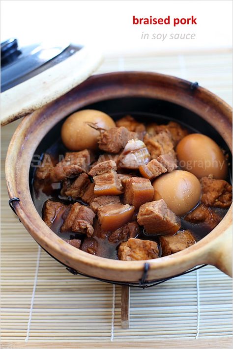 Braised Pork Belly, Mapo Tofu, Rasa Malaysia, Pork Belly Recipes, Taiwanese Food, Chinese Food Recipes, Food Asian, Malaysian Food, Braised Pork