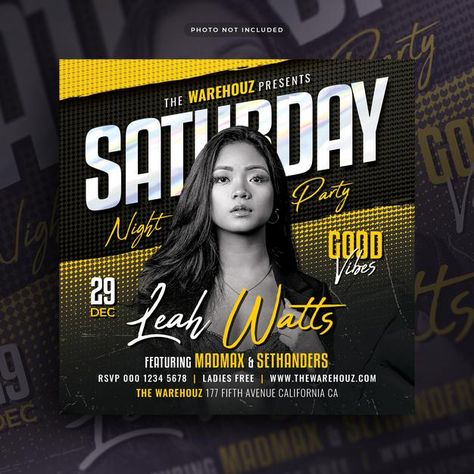 Graphic Design Posters Layout, Photoshop Tutorial Graphics, Dj Logo, Desain Buklet, Flyer Design Layout, Music Flyer, Social Design, Club Poster, Church Graphic Design