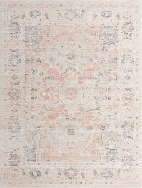 PRICES MAY VARY. Designed to withstand everyday wear, this 10x13 rug is the perfect size and shape for living rooms, kitchens, entryways, or anywhere you want to bring a little more style into your home. Clean without overpowering, this off-white ivory rug is the perfect neutral backdrop to a wide variety of styles. The timelessly chic medallion rug pattern gets a modern update in the Madeline Vintage Collection, which brings together on-trend color combinations with classic geometric patterns t Rugs Uk, Large Dining Room, Persian Pattern, Square Rug, Medallion Design, Buy Rugs, Ivory Rug, Pile Rug, Vintage Area Rugs