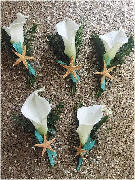 Castaway Cay Wedding, Wedding Flowers Beach, Calla Lily Wedding Flowers, Lily Boutonniere, Calla Lily Boutonniere, Beach Wedding Decorations Reception, Flowers Beach, Dream Beach Wedding, Castaway Cay