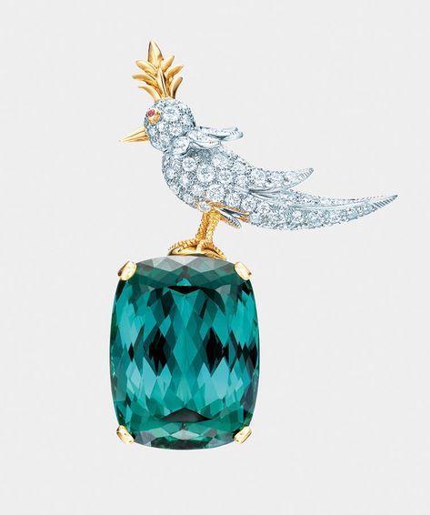 Jean Schlumberger’s Bird on a Rock Brooch | NUVO Jean Schlumberger Jewelry, Schlumberger Jewelry, Elegant Turquoise Brooches For Collectors, Jean Schlumberger, Brooch Design, Gold Bird-shaped Jewelry With Bird Design, Luxury Green Pendant-shaped Brooches, Greta Garbo, Royal Jewelry