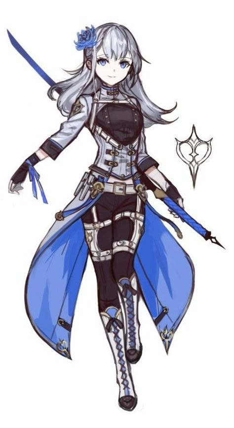 Character Design Outfits Female, Swordswoman Outfit, Water Mage Character Design, Female Combat Outfit, Adoptable Outfit Female, Knight Outfit Female, Ffxiv Elezen, Female Knight Art Character Design, Princess Oc Art