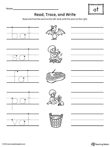 Spell Worksheet, Writing Cvc Words Worksheets, At Word Family, Spelling Cvc Words, Spell Words, Ccvc Words, Writing Cvc Words, Words Worksheet, Cvc Words Worksheets