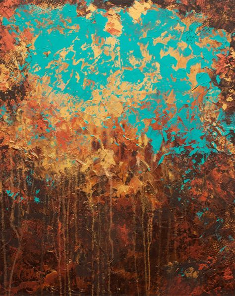 Copper Painting, Soyut Sanat Tabloları, Paintings I Love, Modern Abstract Painting, Color Textures, Colour Schemes, Modern Painting, Trademark Fine Art, Creative Inspiration