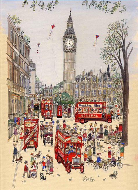 Parliament Square 2 London Artwork, London Drawing, London Poster, City Illustration, London Town, London Calling, London Love, London Art, London City