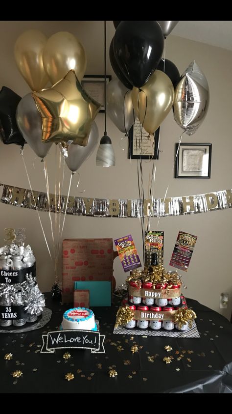 Husband birthday surprise Birthday Surprise Husband, 40th Birthday Party Favors, Husband Birthday Surprise, Birthday Decorations For Men, Wedding Anniversary Decorations, Birthday Party At Home, 30th Birthday Decorations, Birthday Surprise Boyfriend, Surprises For Husband