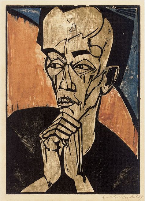 Erich Heckel woodcut, German Expressionism Erich Heckel, Degenerate Art, Emil Nolde, Ernst Ludwig Kirchner, Art Eras, Franz Marc, Expressionist Artists, German Expressionism, Expressionist Art