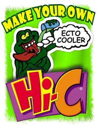 The Holidaze: Hi-C Ecto Cooler Ecto Cooler, Hi C, Guide To The Galaxy, 90s Childhood, Beverage Cooler, Yummy Sweets, Unique Recipes, Ghostbusters, Fun Drinks