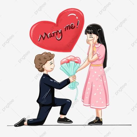 Propose Pic Cartoon, Cute Love Graphics, Couple Propose Pic, Boy Propose To Girl, Love Png Background, Engejment Couple Pic, Propose Pic, Engagement Cartoon, Scene Cartoon