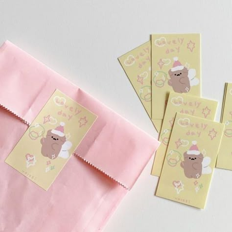 Etsy Packaging, Stickers Ideas, Packaging Ideas Business, Small Business Packaging Ideas, Handmade Packaging, Korean Stationery, Small Business Packaging, Packaging Ideas, Small Business Ideas